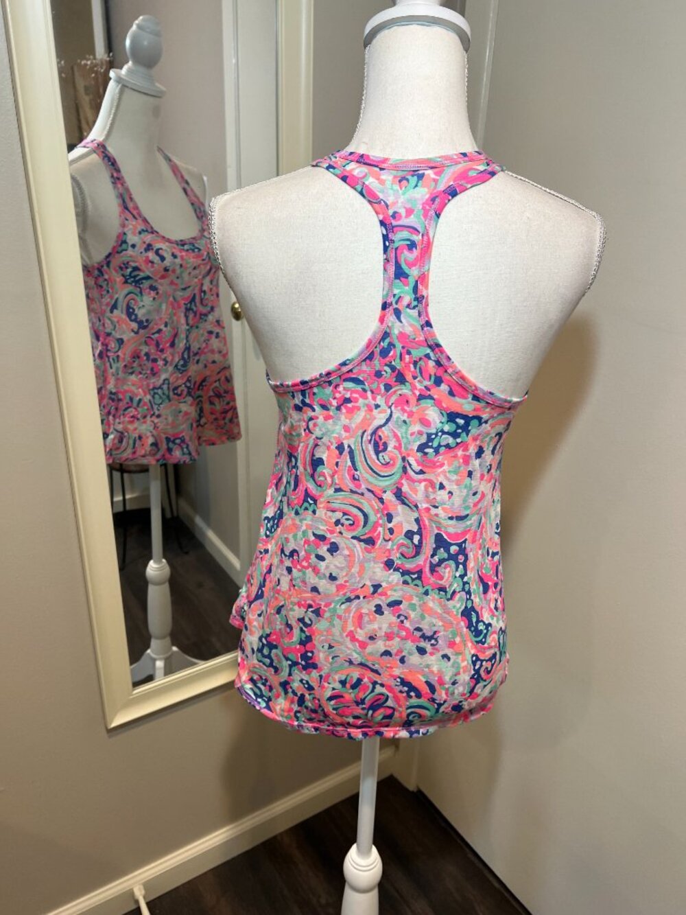 Lilly Pulitzer Multicolored Luxletic Racerback Tank Top, Size XS - Picture 8 of 12